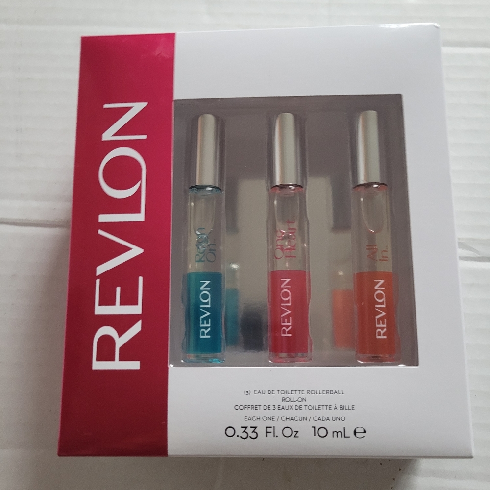 Revlon (3) Eau De Toilette Rollerball Rool-On 33 fl.oz 10 ml e